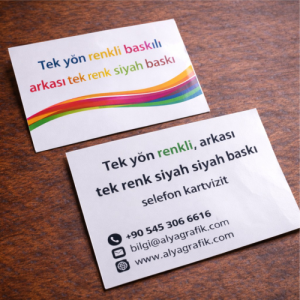 normal kartvİzİt arkasi tek renk